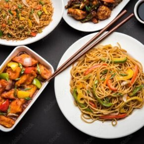 Paneer Chilli + Manchurian + Fried Rice + Hakka Noodles